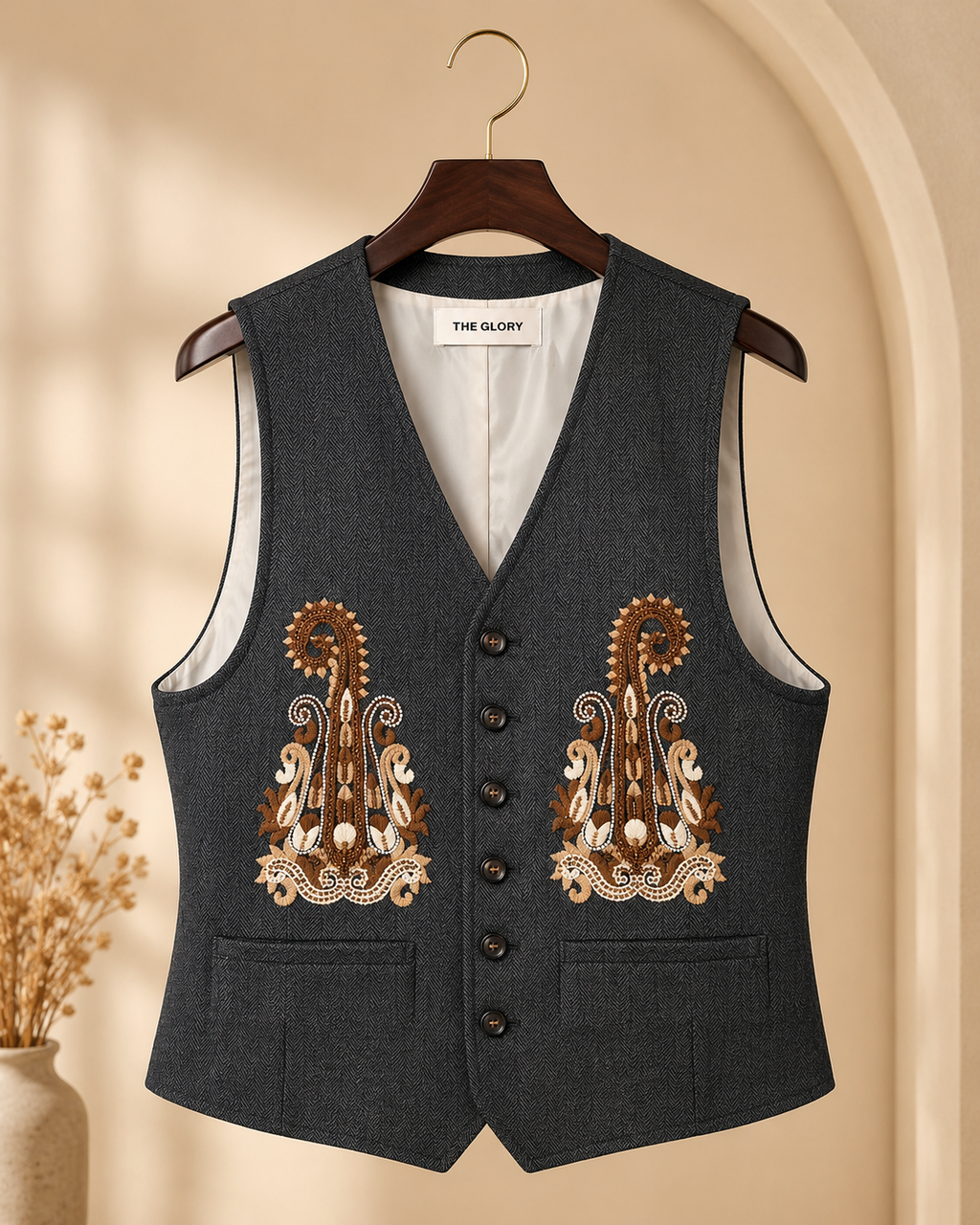 The Poise Embroidered Vest