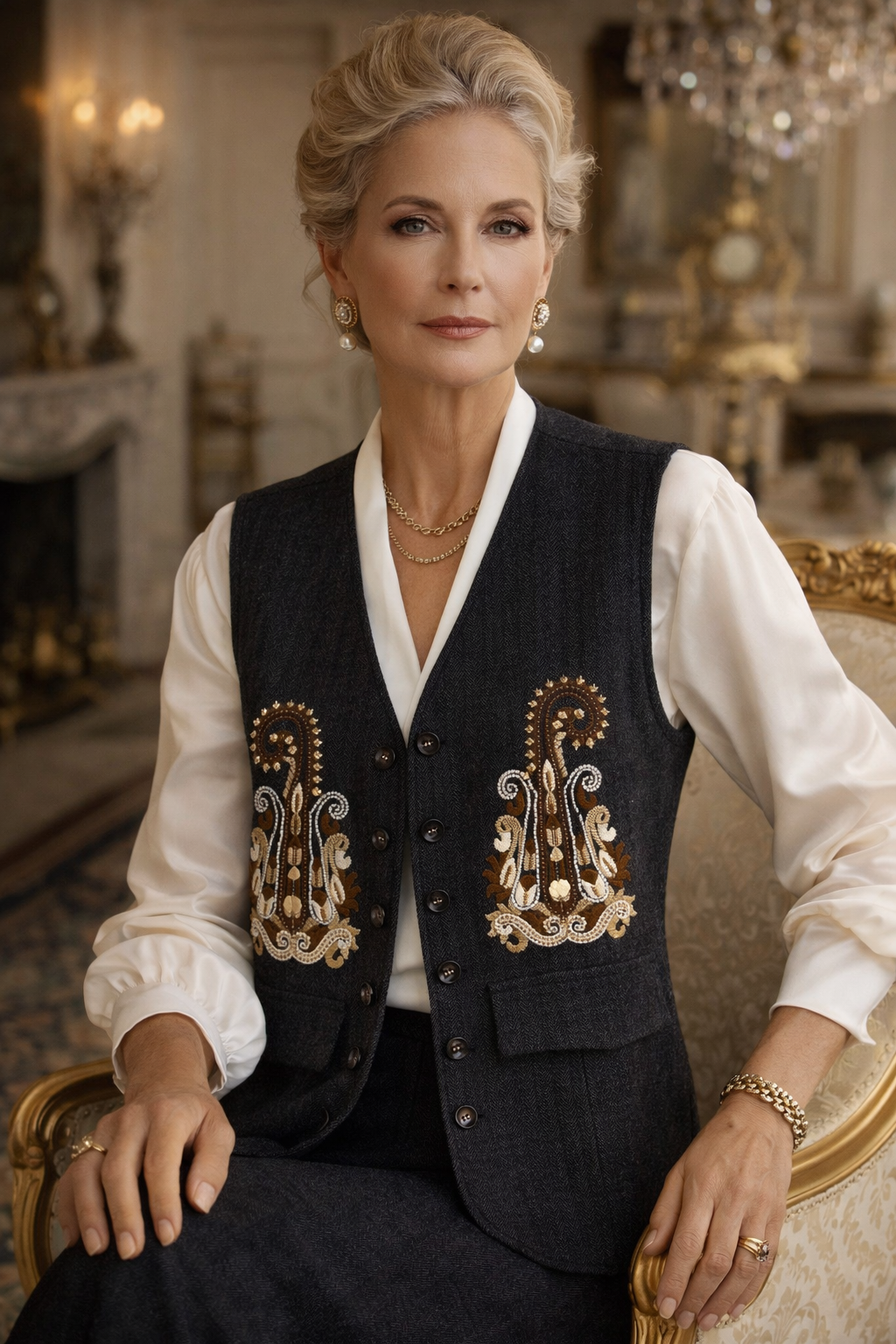 The Poise Embroidered Vest